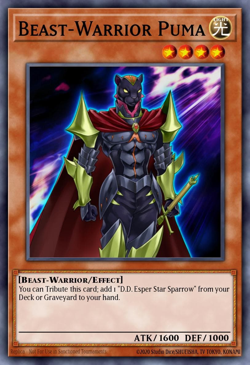Beast-Warrior Puma Duel Terminal 7b card