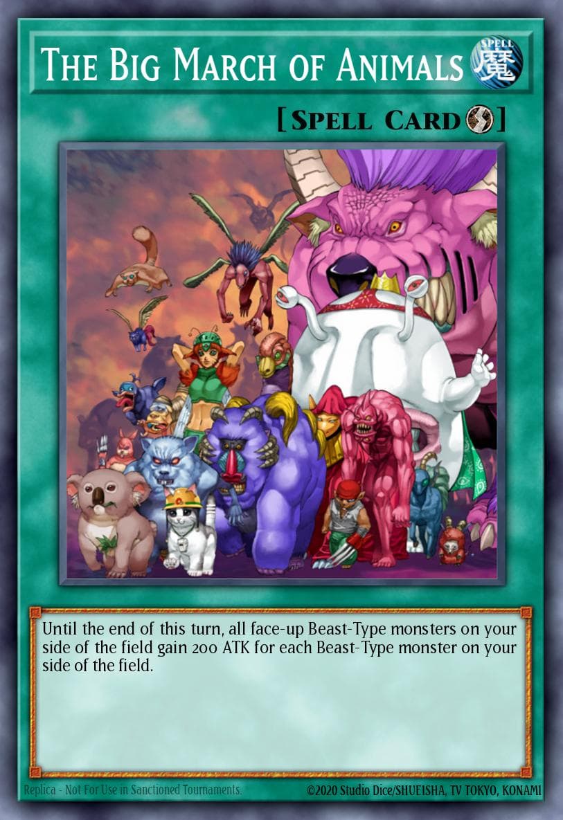 The Big March of Animals Speed Duel: Battle City Box card