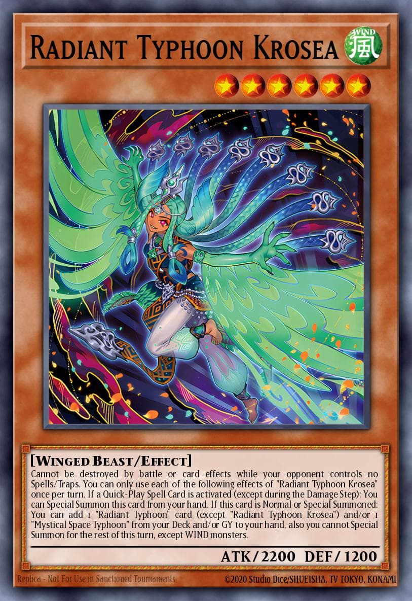 Radiant Typhoon Krosea Doom of Dimensions card