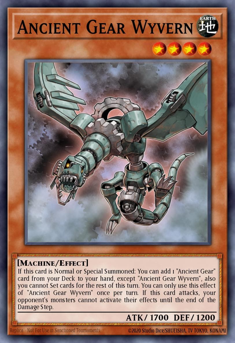 Ancient Gear Wyvern Machine Reactor Structure Deck card
