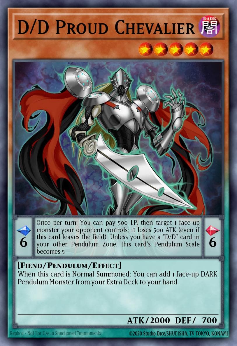 D/D Proud Chevalier Pendulum Domination Structure Deck card