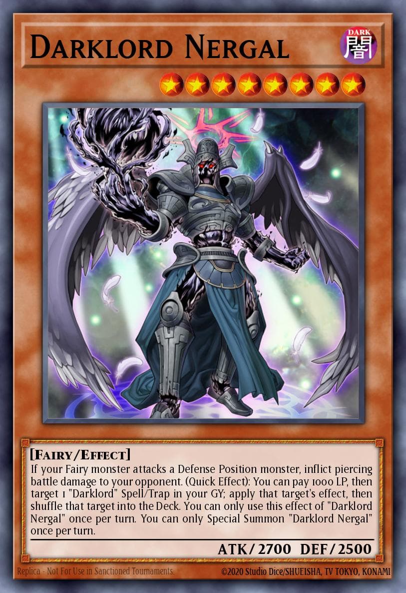 Darklord Nergal Rise of the Duelist Premiere! promotional card card