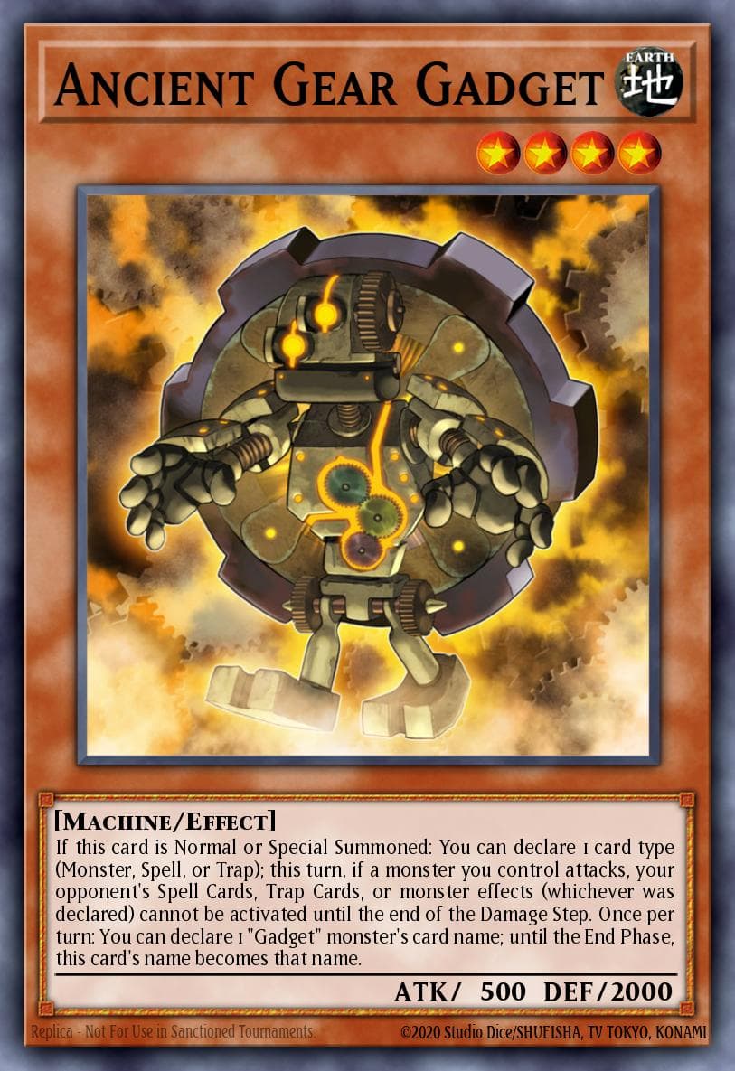 Ancient Gear Gadget Machine Reactor Structure Deck card