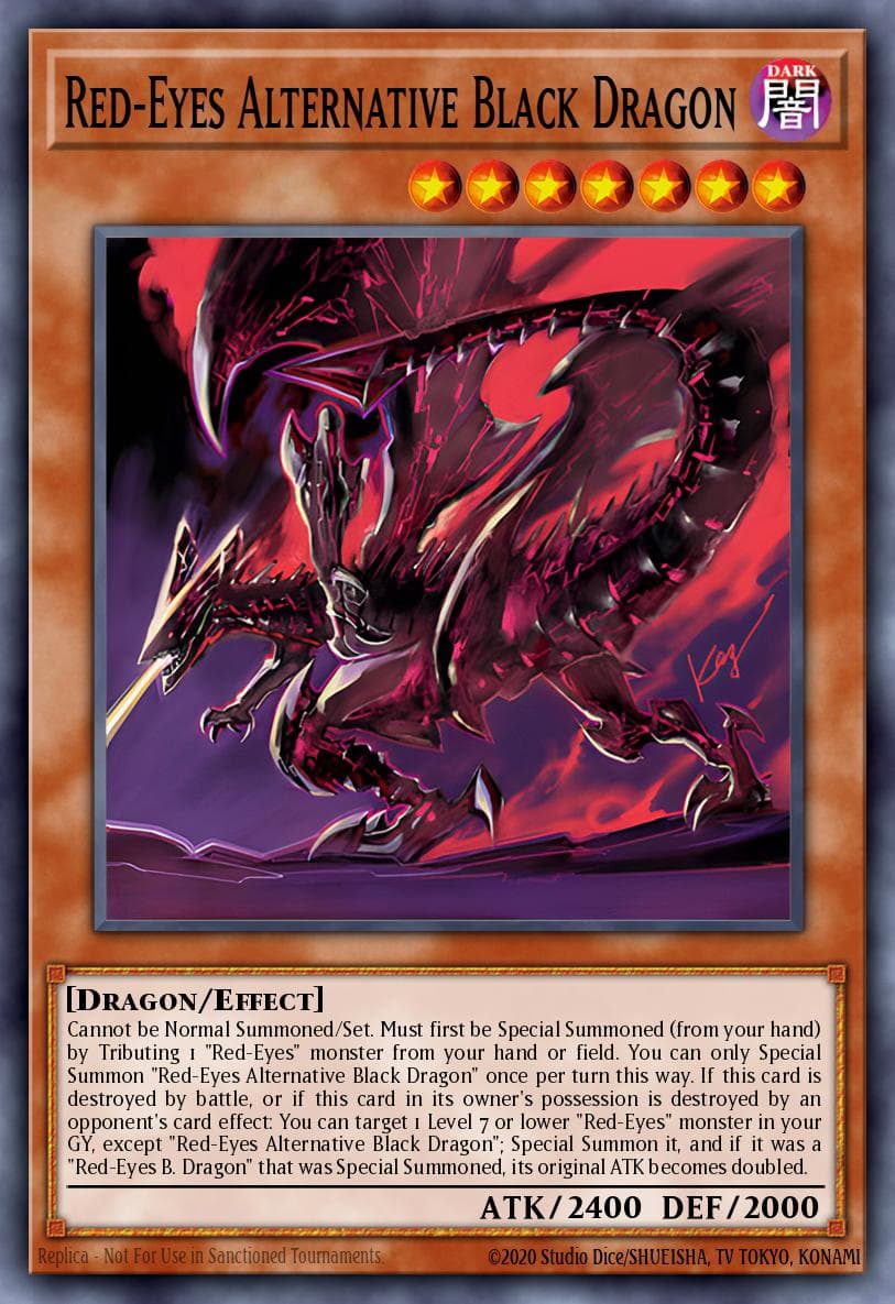 Red-Eyes Alternative Black Dragon 2019 Gold Sarcophagus Tin card