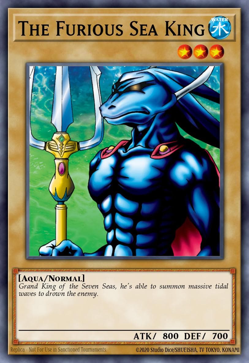 The Furious Sea King Legend of Blue Eyes White Dragon card