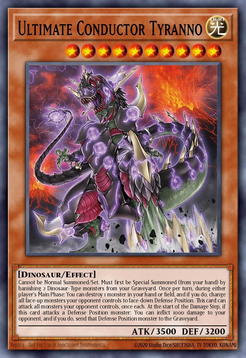 Ultimate Conductor Tyranno Dinosmasher's Fury Structure Deck card