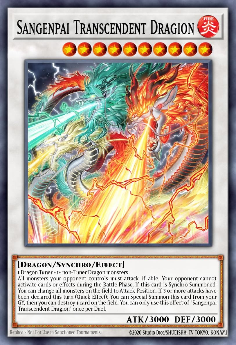 Sangenpai Transcendent Dragion Legacy of Destruction card