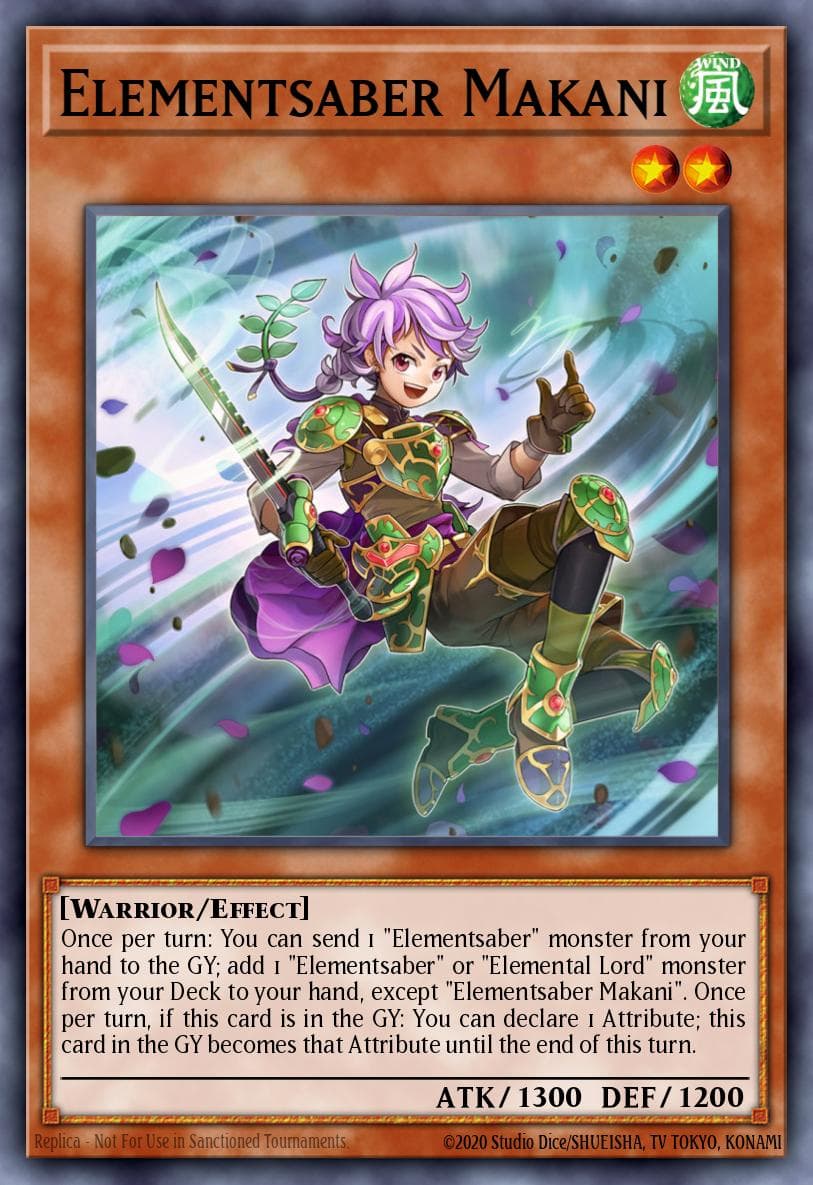Elementsaber Makani Flames of Destruction Special Edition card