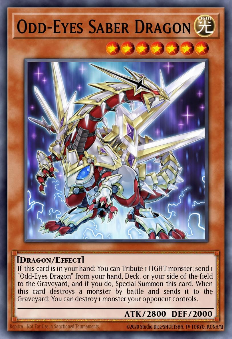 Odd-Eyes Saber Dragon Saber Force Starter Deck card