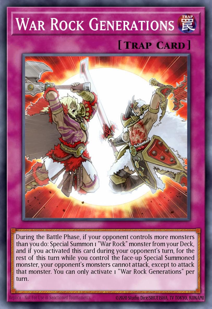 War Rock Generations Lightning Overdrive Premiere! promotional card card
