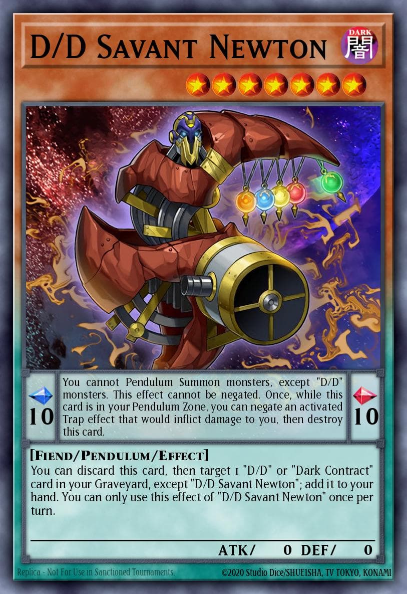 D/D Savant Newton Pendulum Domination Structure Deck card