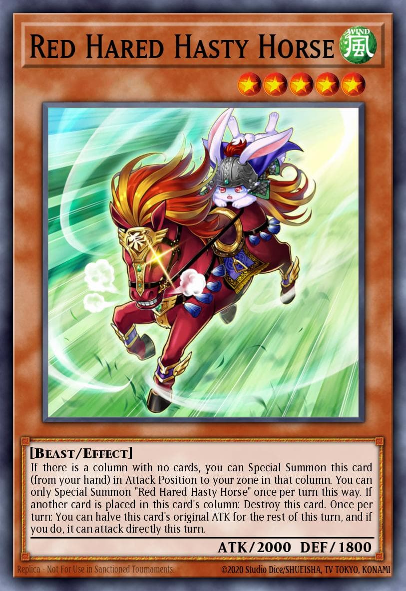 Red Hared Hasty Horse Flames of Destruction Special Edition card
