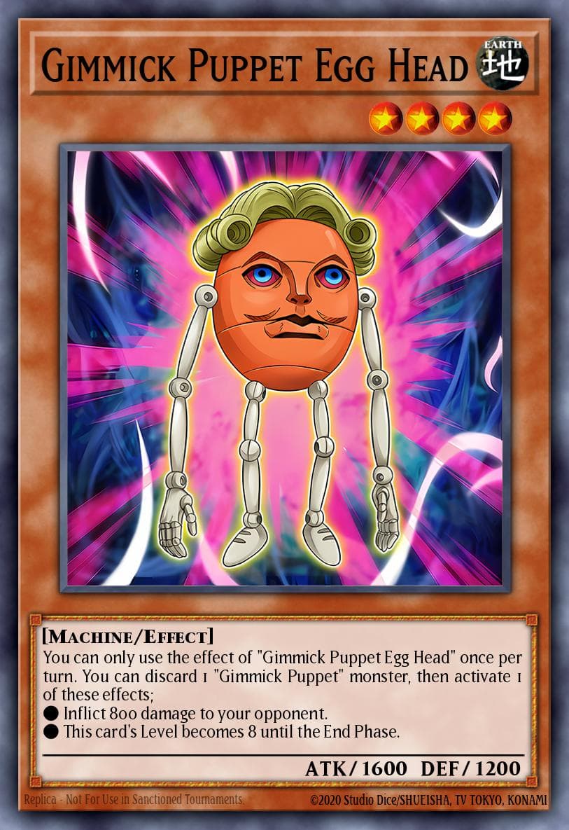 Gimmick Puppet Egg Head Number Hunters card