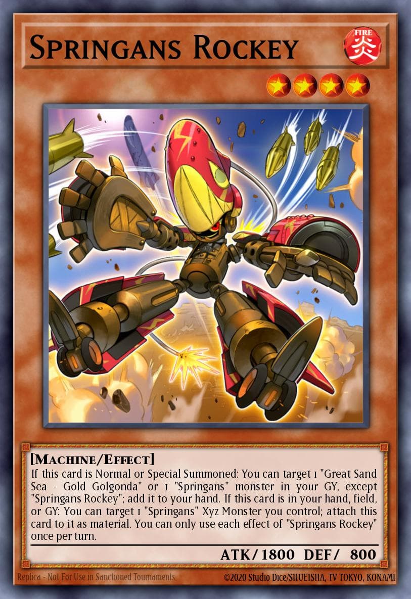 Springans Rockey Blazing Vortex Premiere! promotional card card