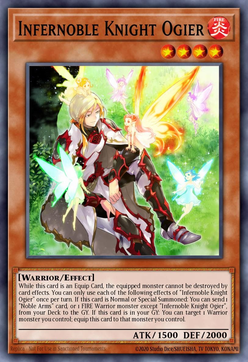 Infernoble Knight Ogier Rise of the Duelist Premiere! promotional card card