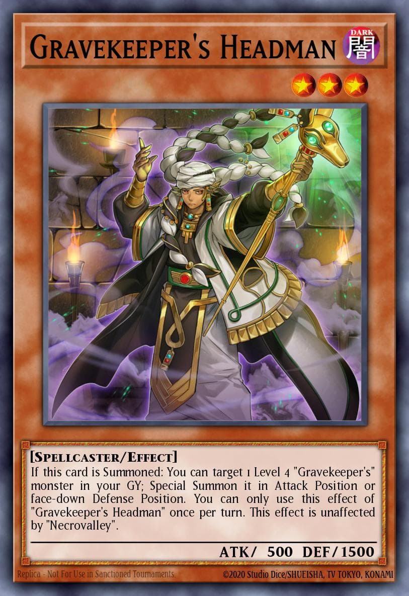Gravekeeper's Headman 2019 Gold Sarcophagus Tin Mega Pack card