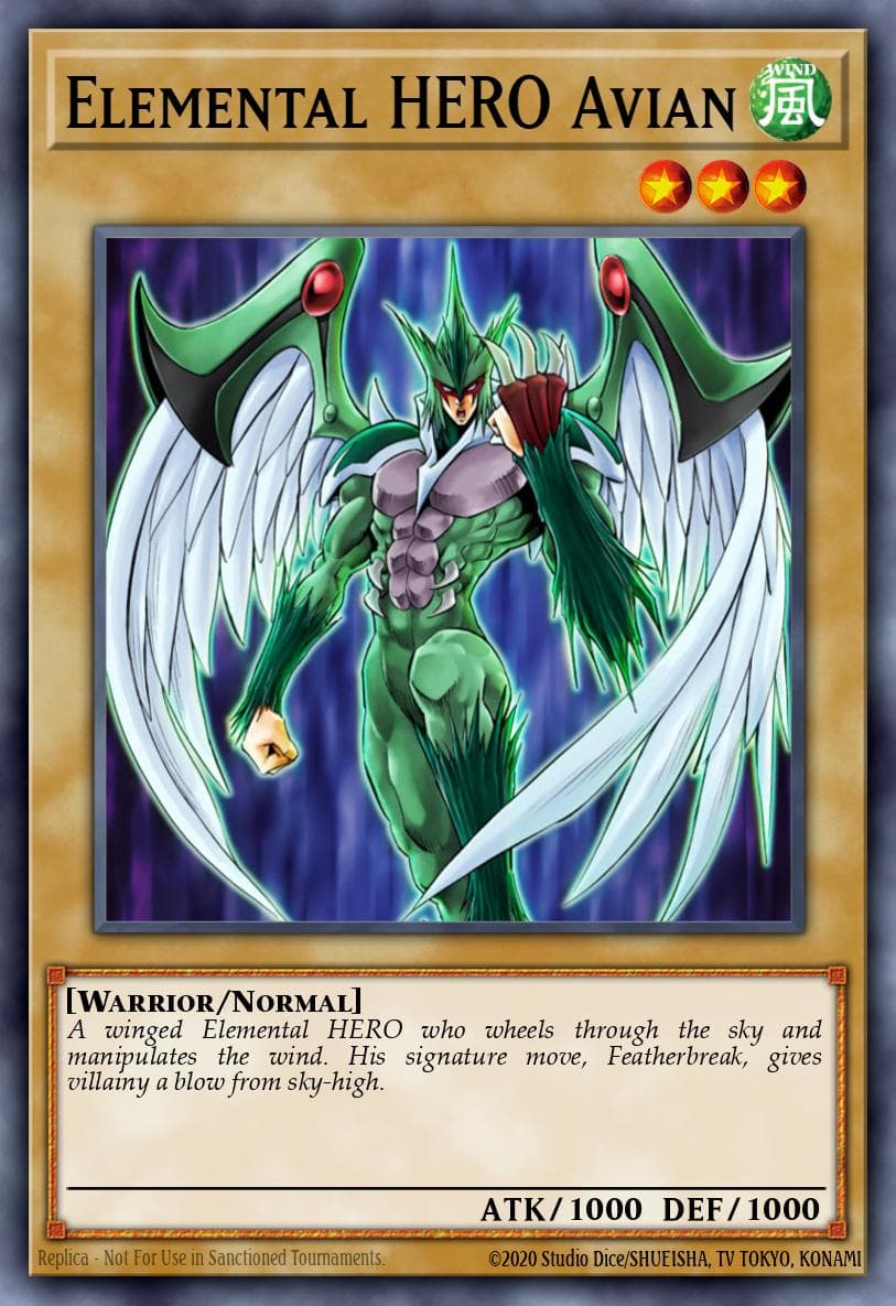Elemental HERO Avian HERO Strike Structure Deck card