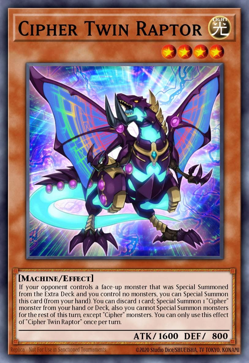 Cipher Twin Raptor Duelist Pack: Dimensional Guardians card