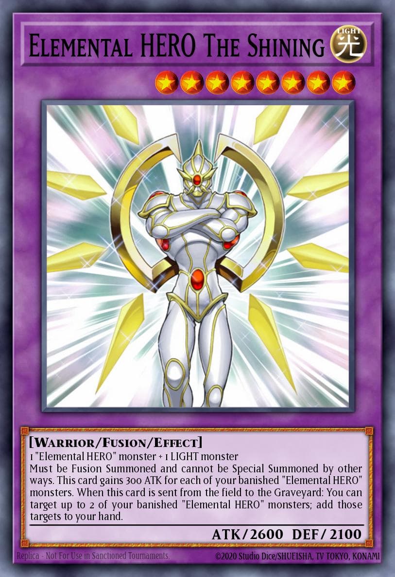 Elemental HERO The Shining Premium Collection Tin card