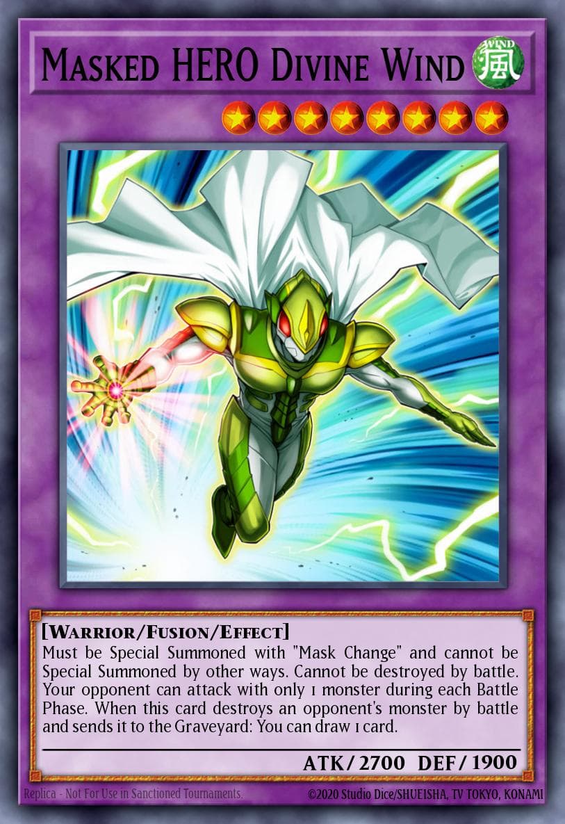 Masked HERO Divine Wind HERO Strike Structure Deck card
