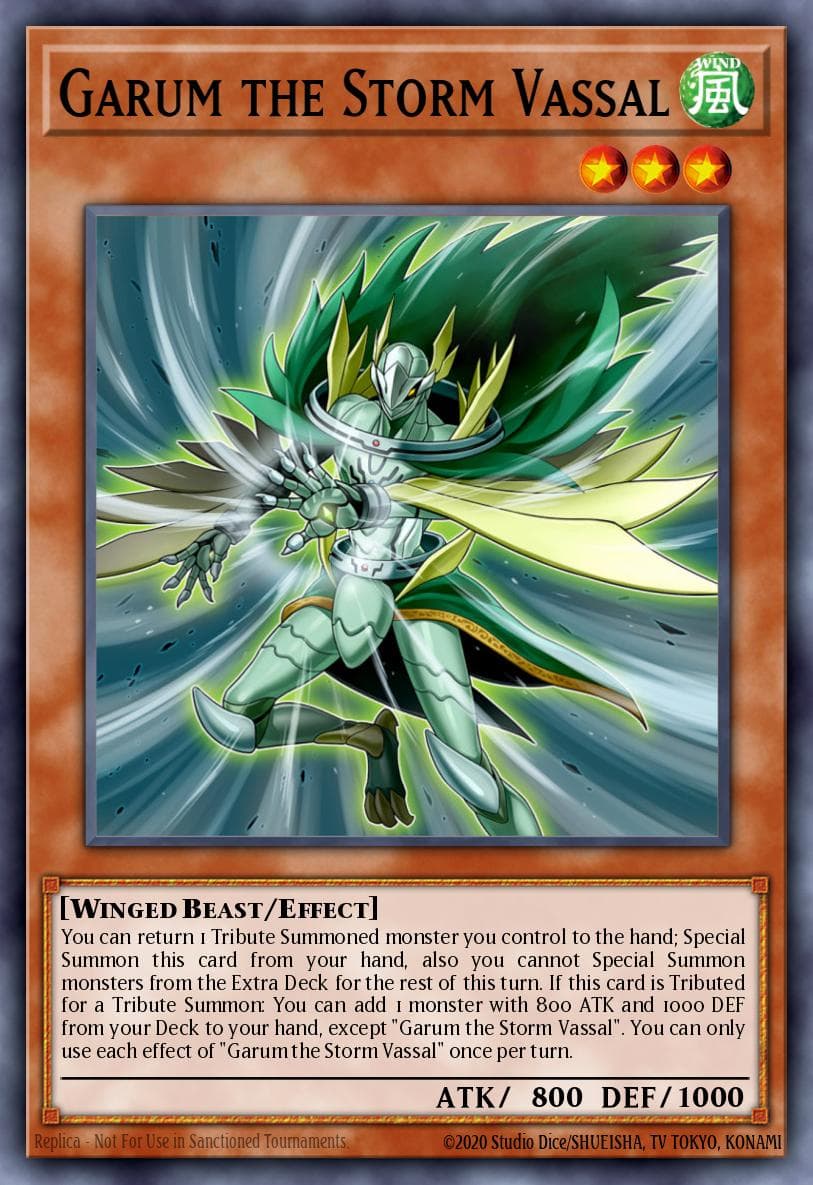 Garum the Storm Vassal Emperor of Darkness Structure Deck card
