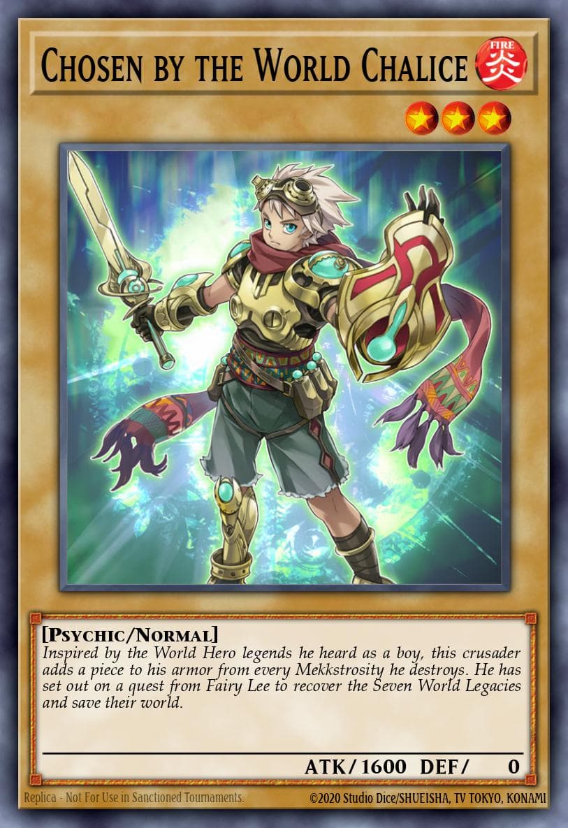 Chosen by the World Chalice Code of the Duelist Special Edition card