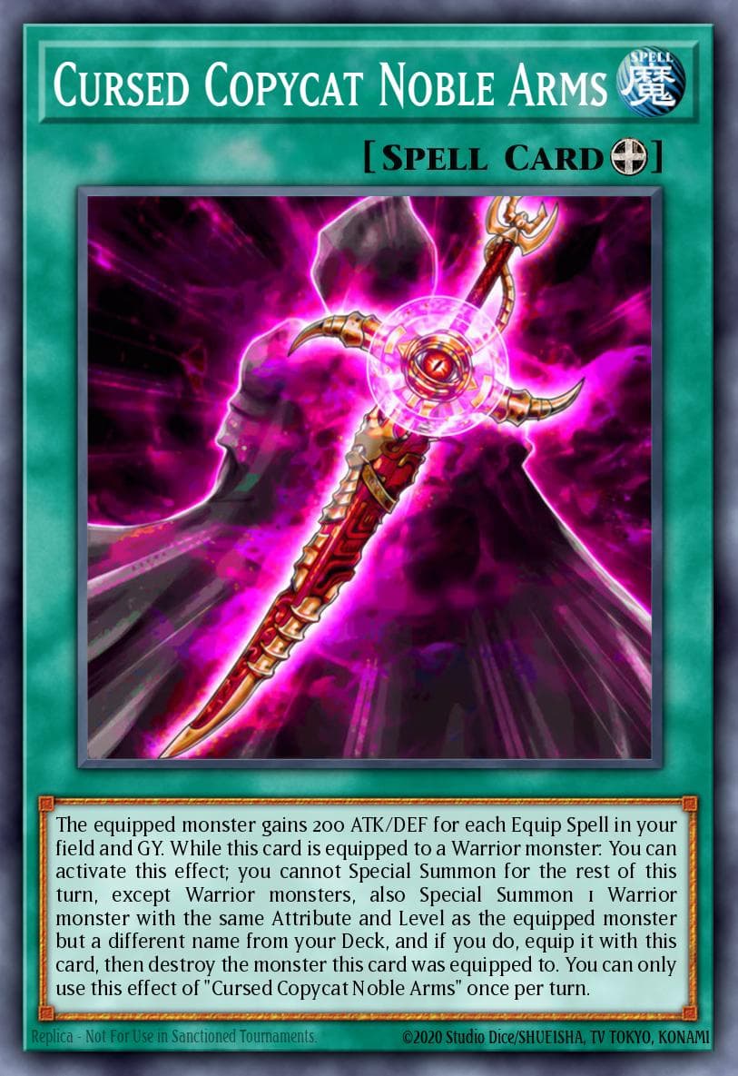 Cursed Copycat Noble Arms Doom of Dimensions card