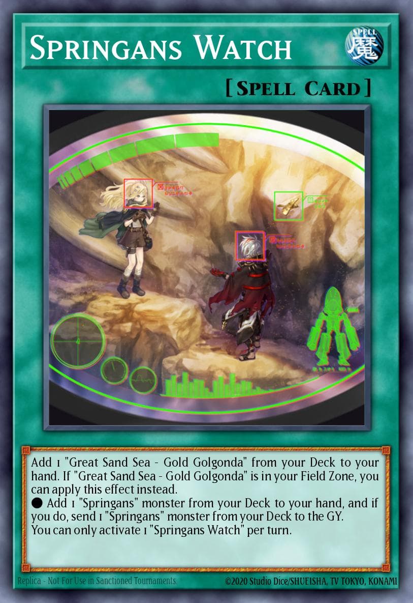 Springans Watch Blazing Vortex Premiere! promotional card card