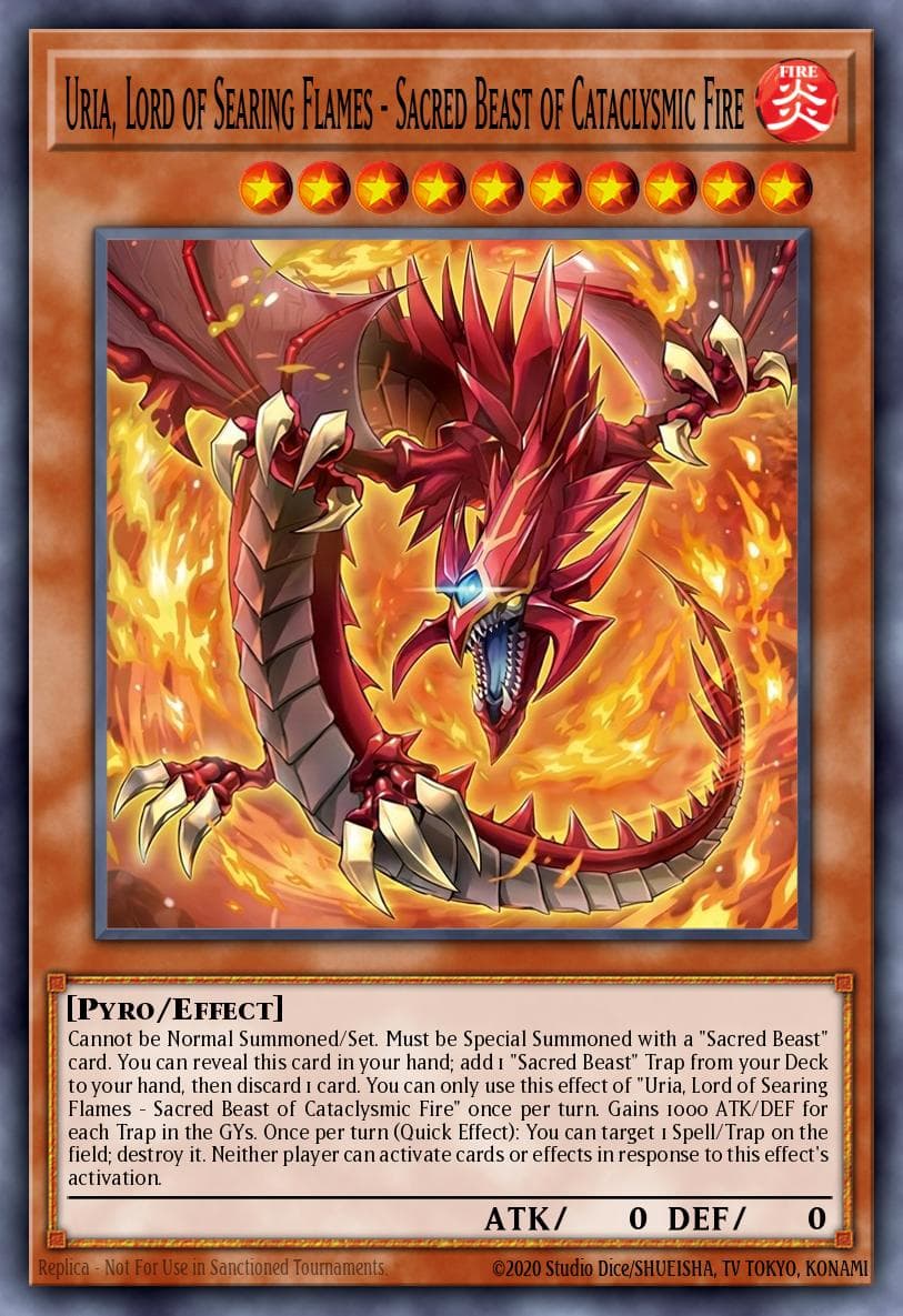 劫火之三幻魔-神炎皇乌利亚 遊戲王 card