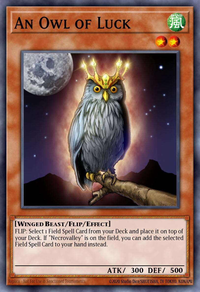 An Owl of Luck Pharaonic Guardian card