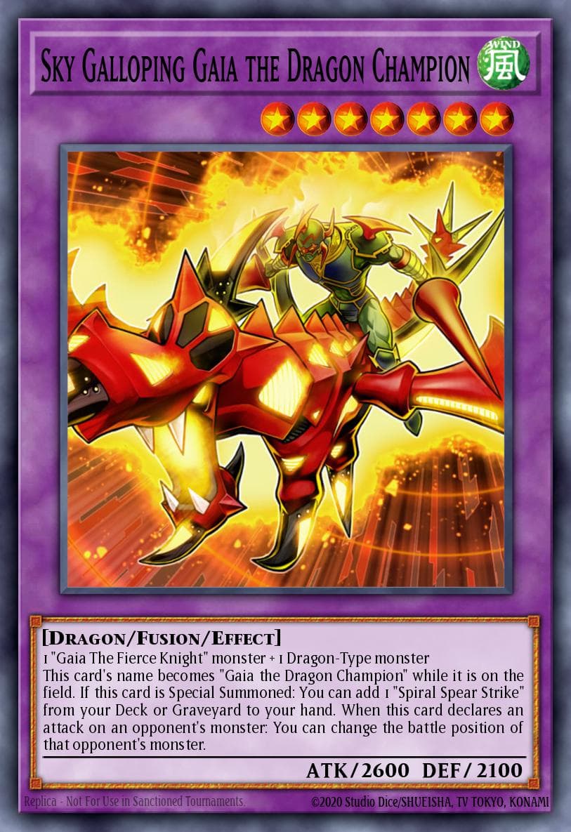 Sky Galloping Gaia the Dragon Champion Millennium Pack card