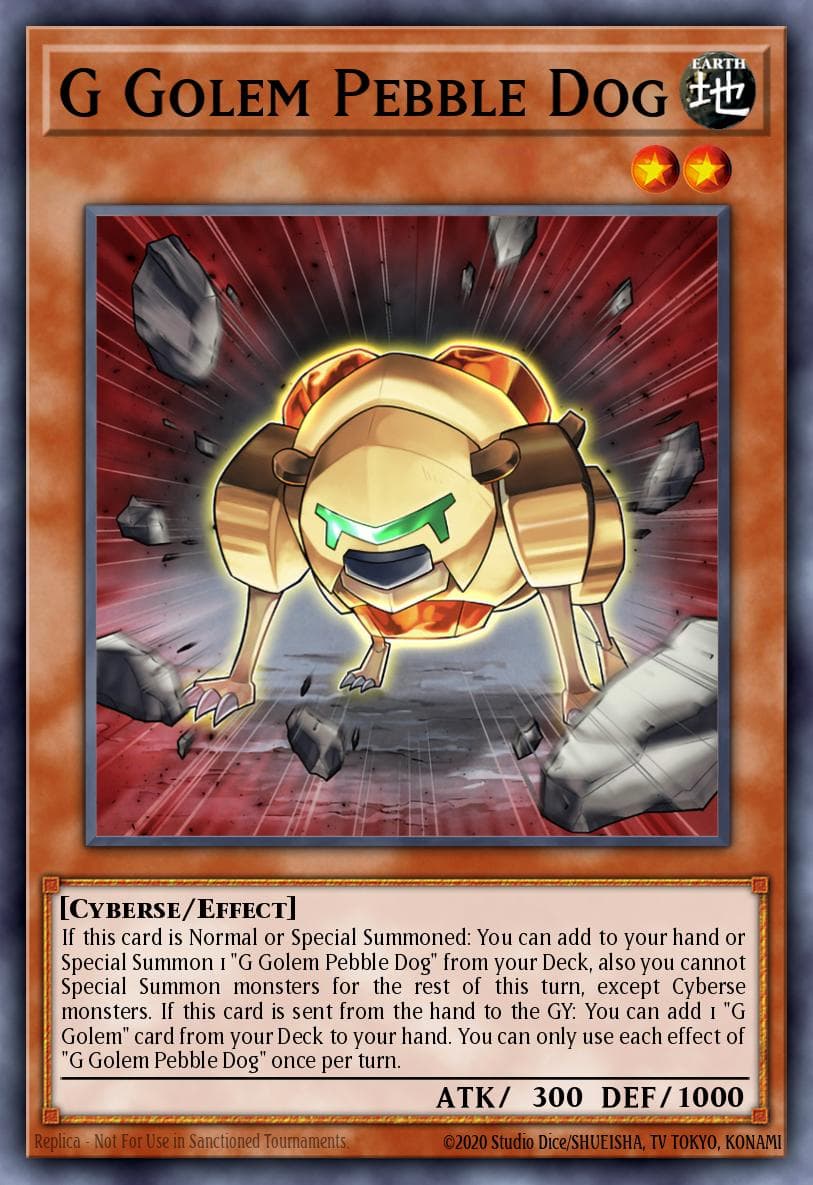 G Golem Pebble Dog Battles of Legend: Crystal Revenge card