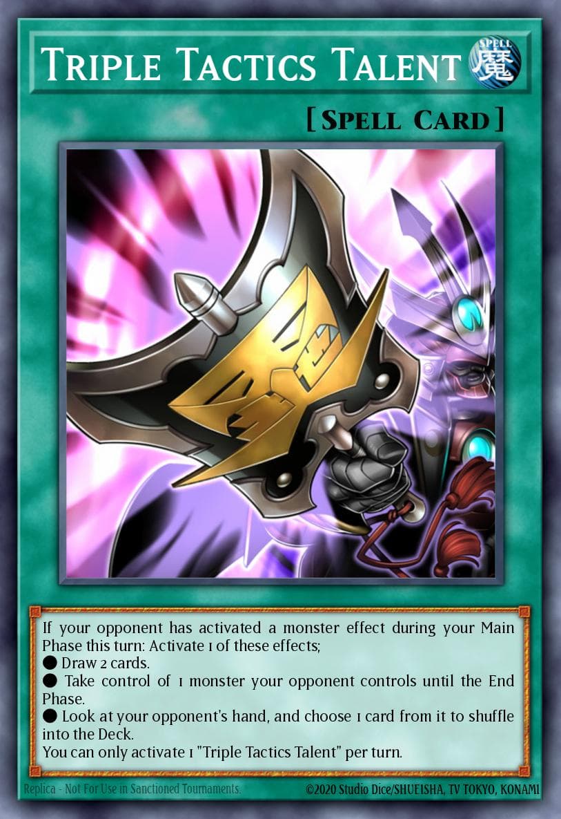 Triple Tactics Talent Rise of the Duelist Premiere! promotional card card