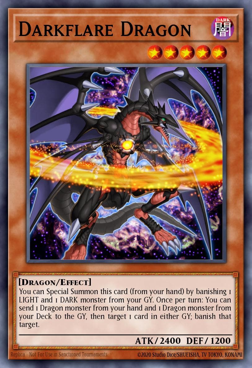 Darkflare Dragon Premium Gold card