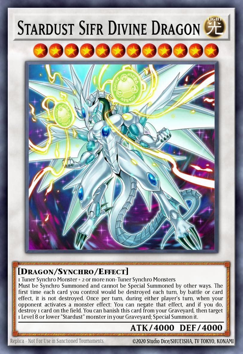 Stardust Sifr Divine Dragon Battles of Legend: Monster Mayhem card
