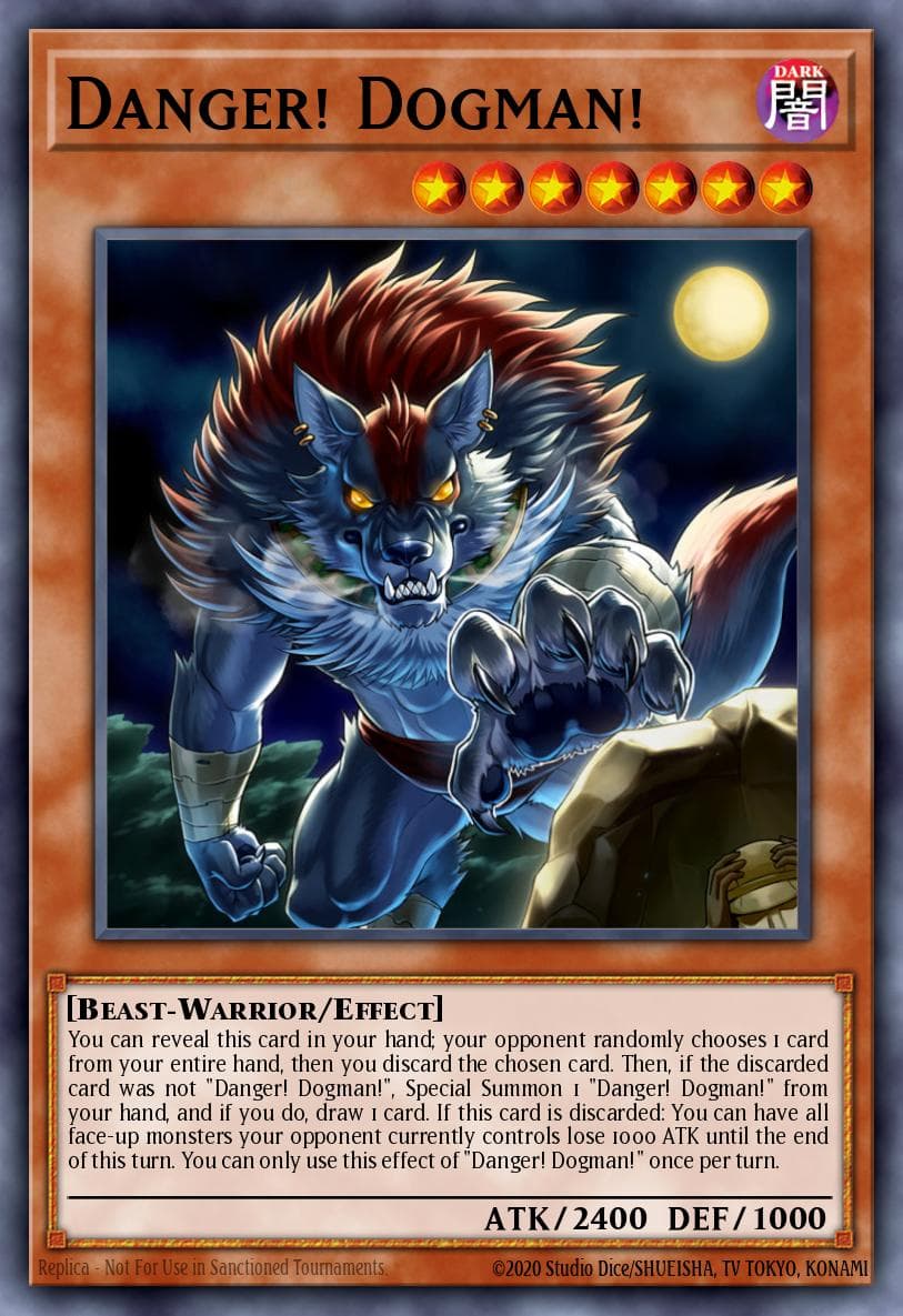 Danger! Dogman! 2019 Gold Sarcophagus Tin Mega Pack card