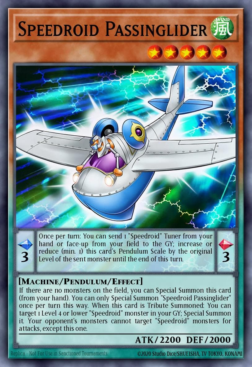 Speedroid Passinglider Code of the Duelist Special Edition card