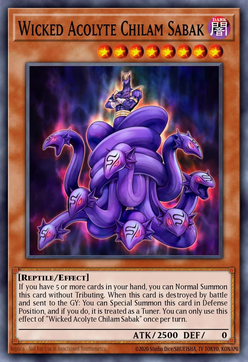 Wicked Acolyte Chilam Sabak Code of the Duelist Special Edition card
