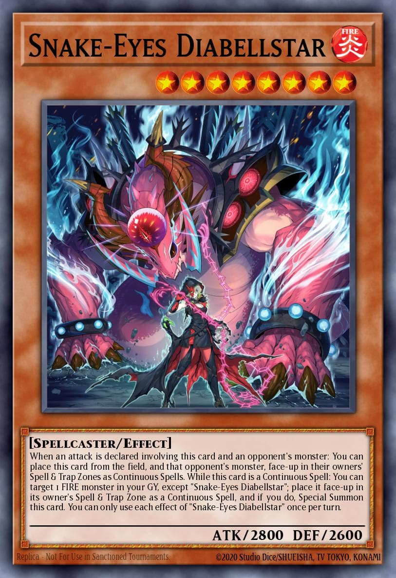Snake-Eyes Diabellstar Legacy of Destruction card