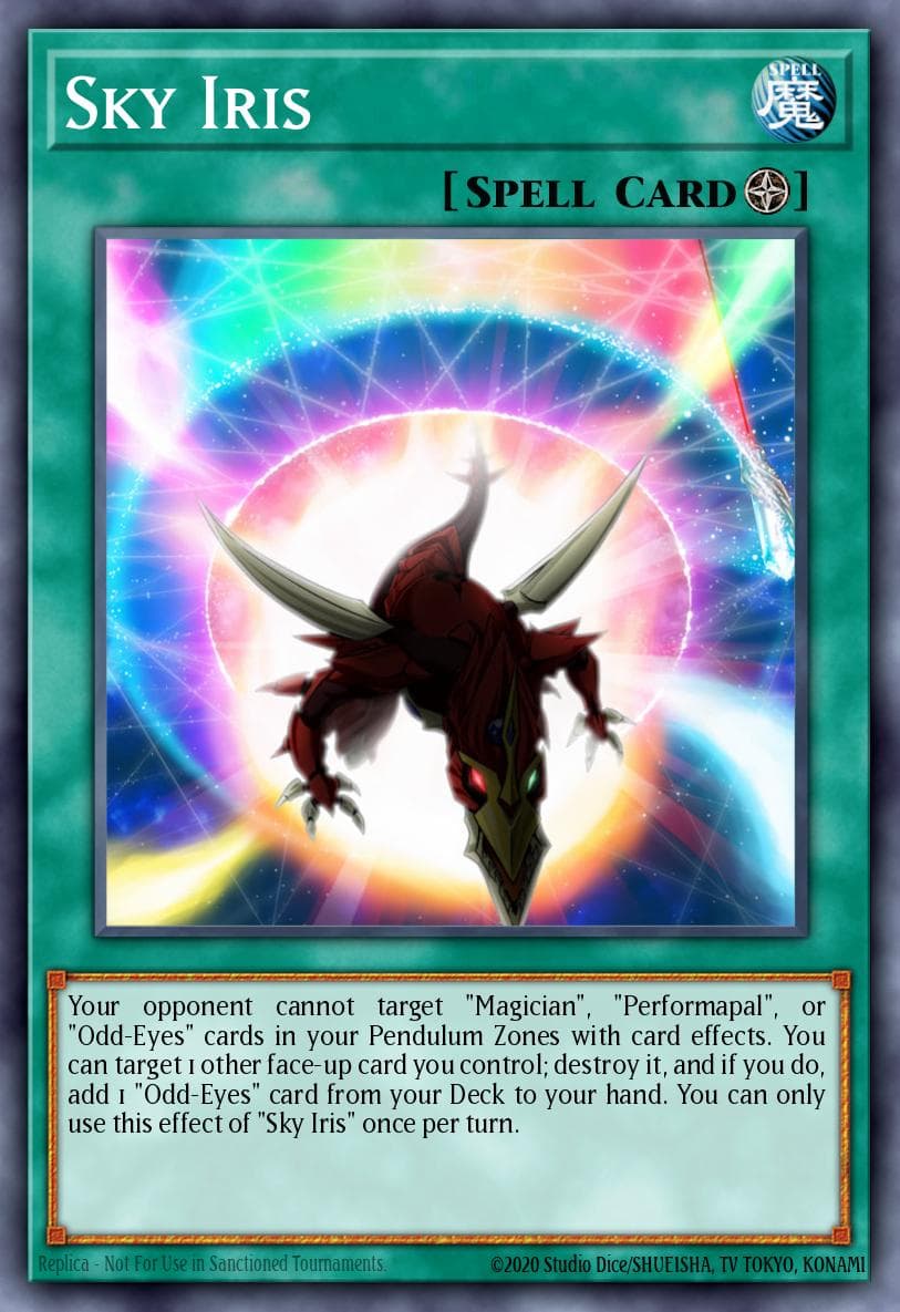 Sky Iris Master of Pendulum Structure Deck card