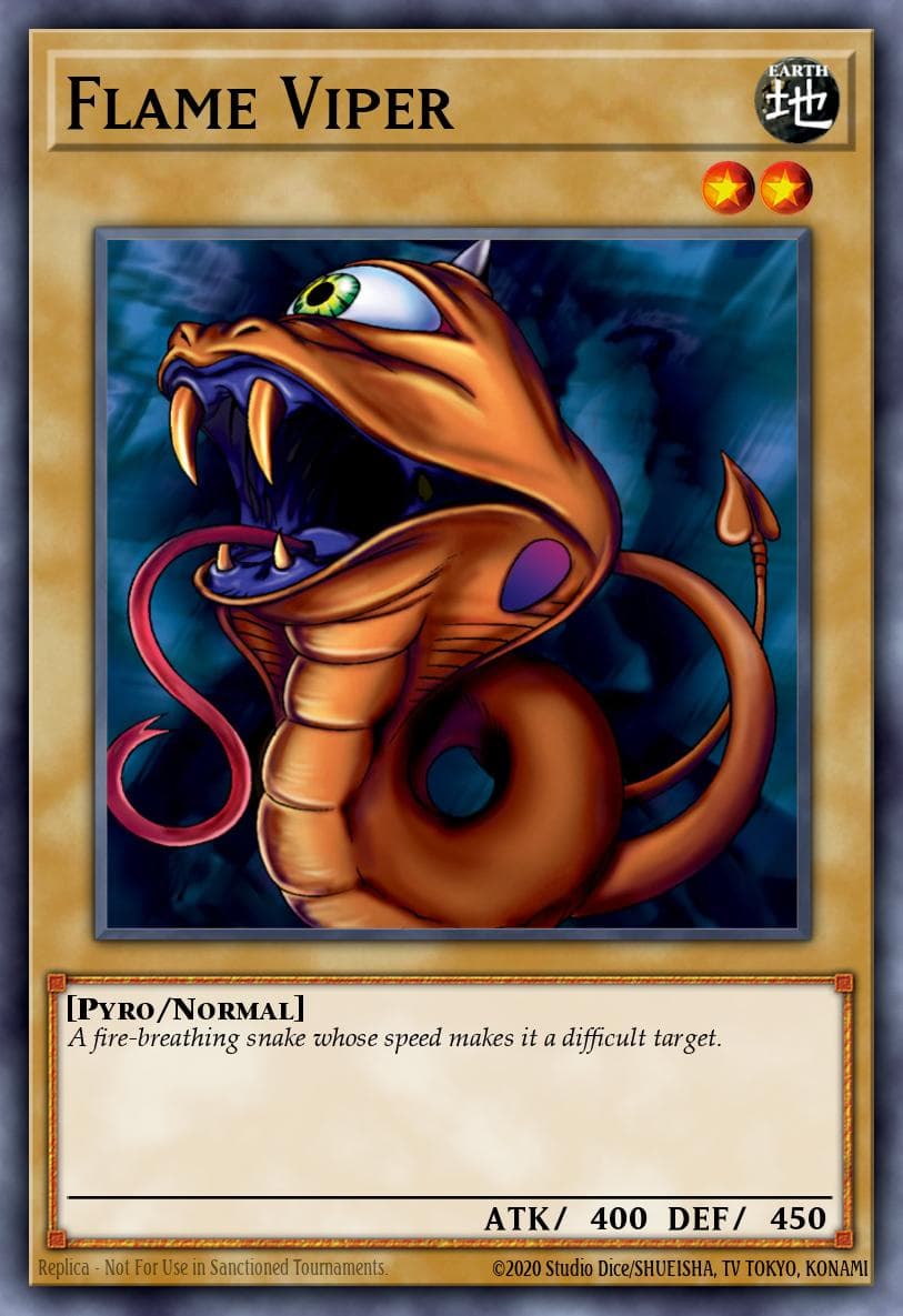 Flame Viper McDonald's Promotional Cards 2 card