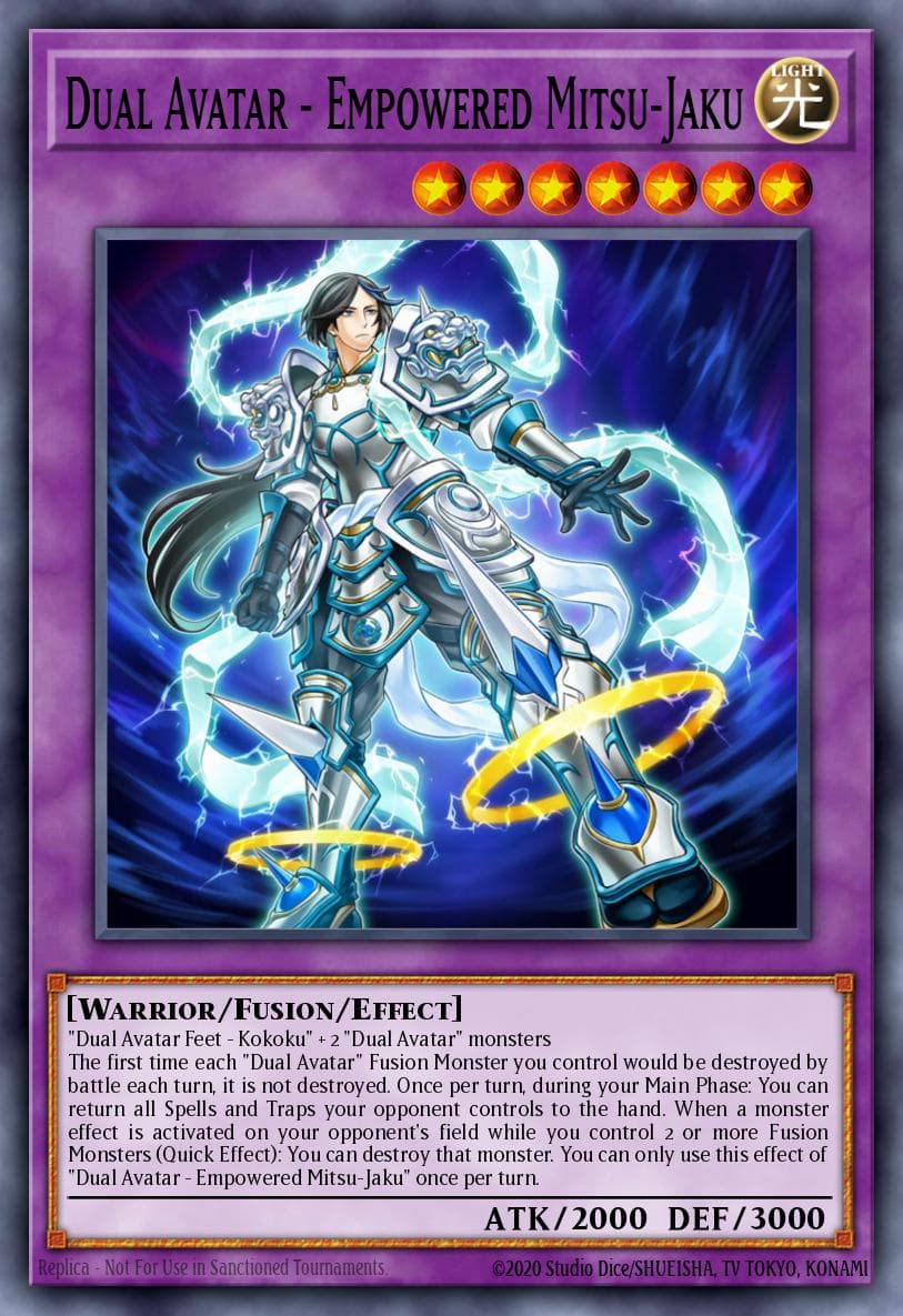 Dual Avatar - Empowered Mitsu-Jaku Blazing Vortex Premiere! promotional card card