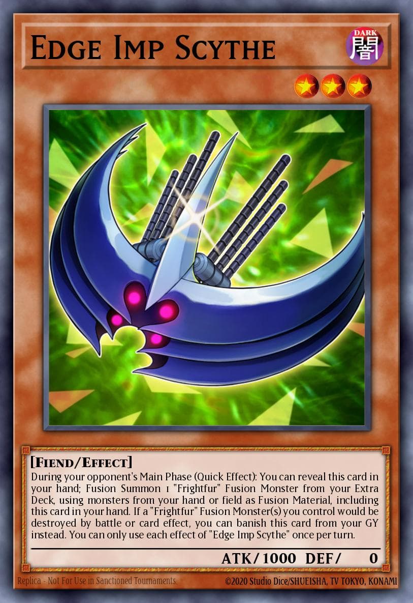 Edge Imp Scythe Rise of the Duelist Premiere! promotional card card
