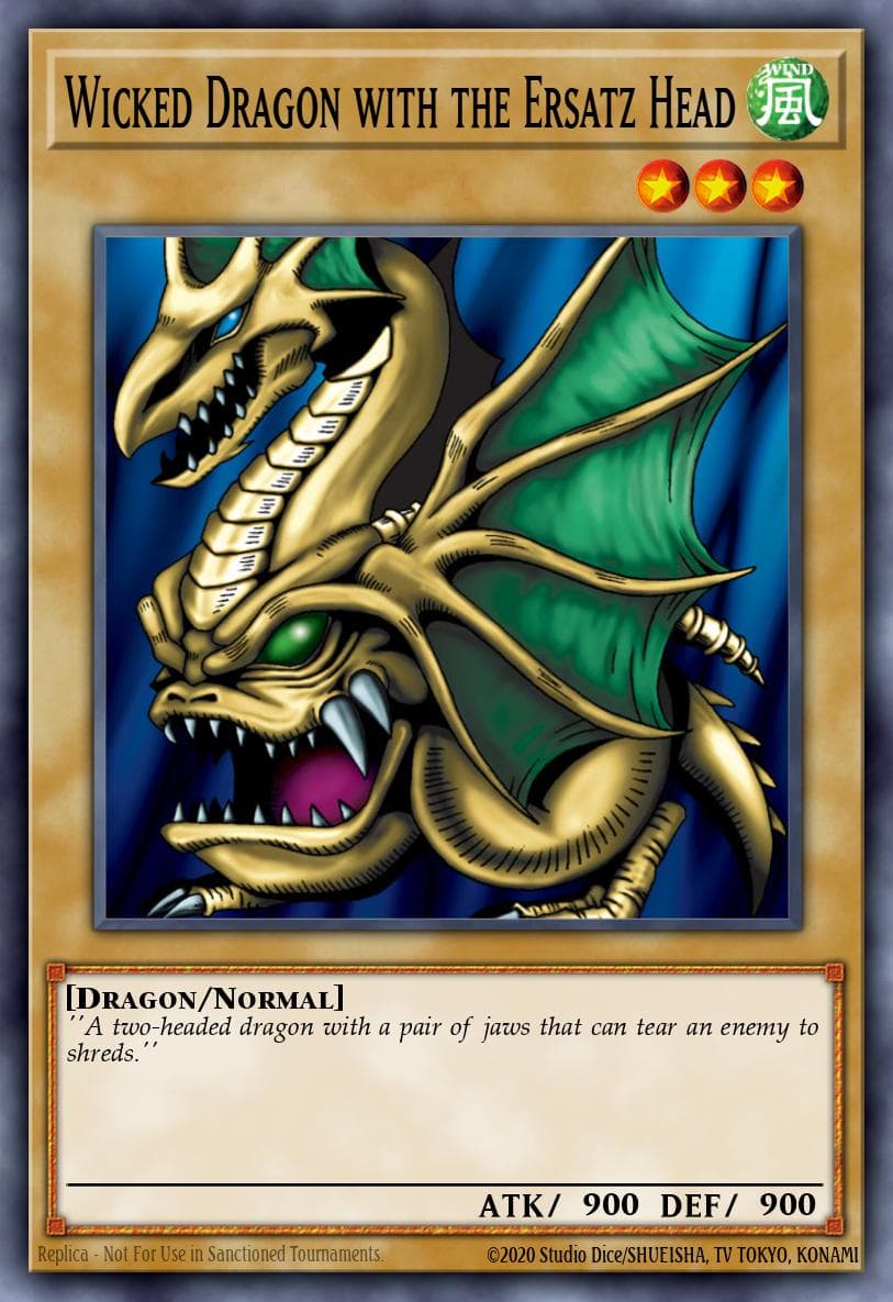 Wicked Dragon with the Ersatz Head 游戏王 card