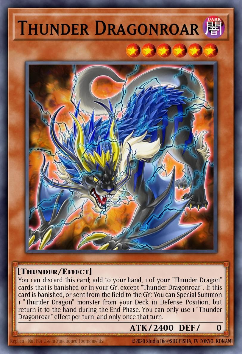 Thunder Dragonroar 2019 Gold Sarcophagus Tin Mega Pack card