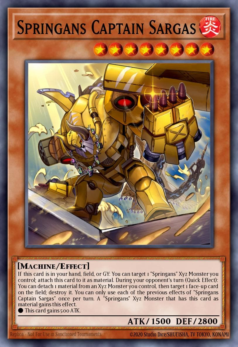 Springans Captain Sargas Blazing Vortex Premiere! promotional card card