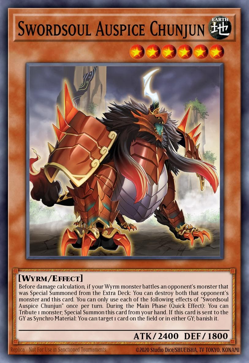 Swordsoul Auspice Chunjun Burst of Destiny card