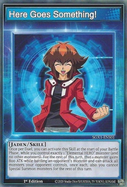 Here Goes Something! Speed Duel GX: Duel Academy Box card