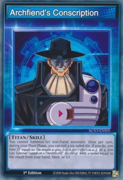 Archfiend's Conscription Speed Duel GX: Duelists of Shadows card