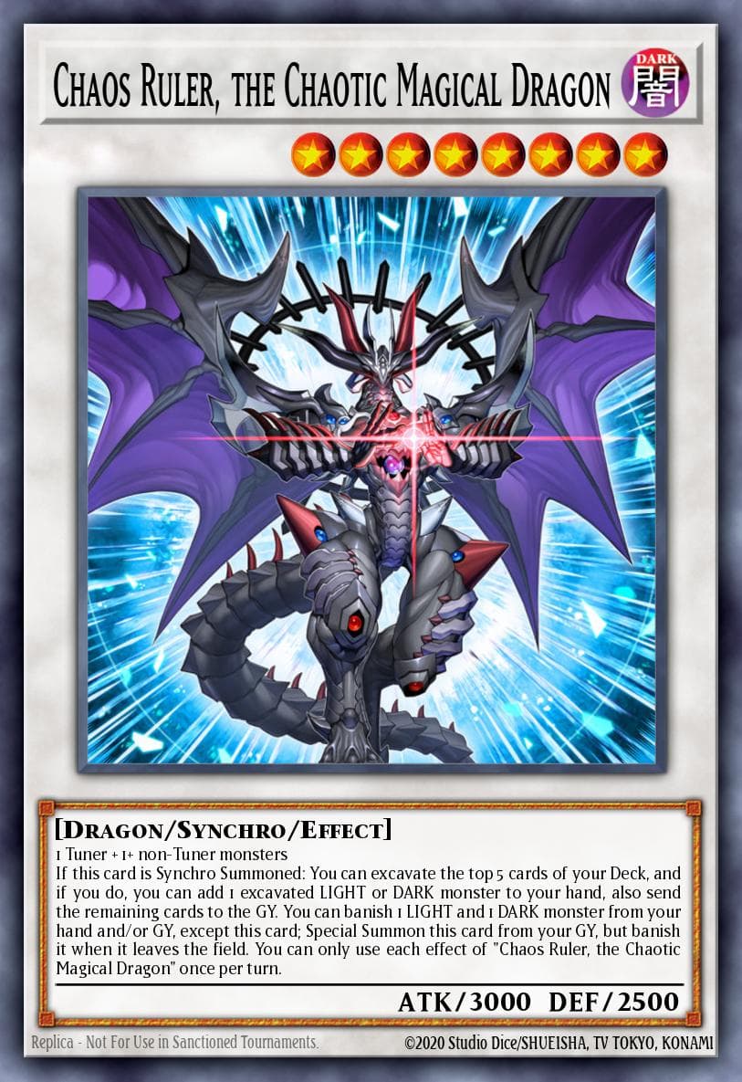 Chaos Ruler, the Chaotic Magical Dragon Rise of the Duelist Premiere! promotional card card